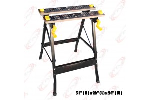 FOLDING CLAMP WORK BENCH WOOD WORKING BENCH TABLE W/ADJUSTABLE VISE